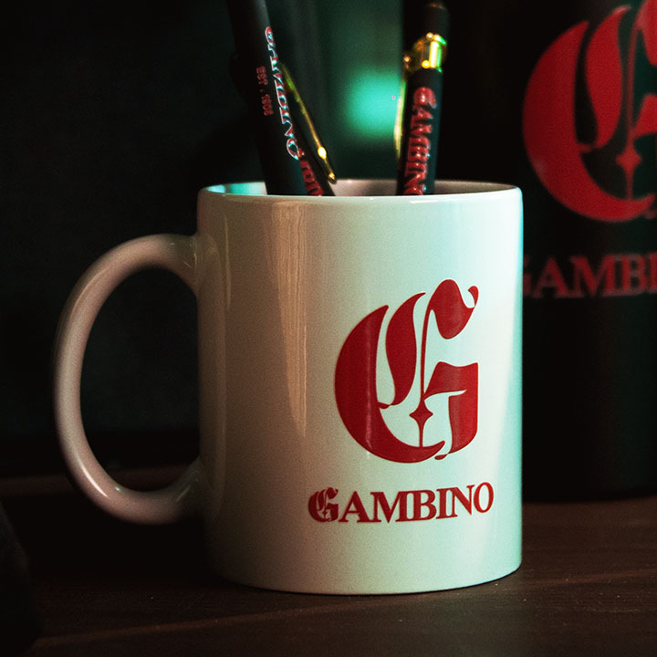 Gambino logo on mug