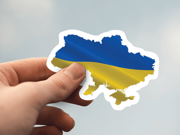 Ukraine Map Flag