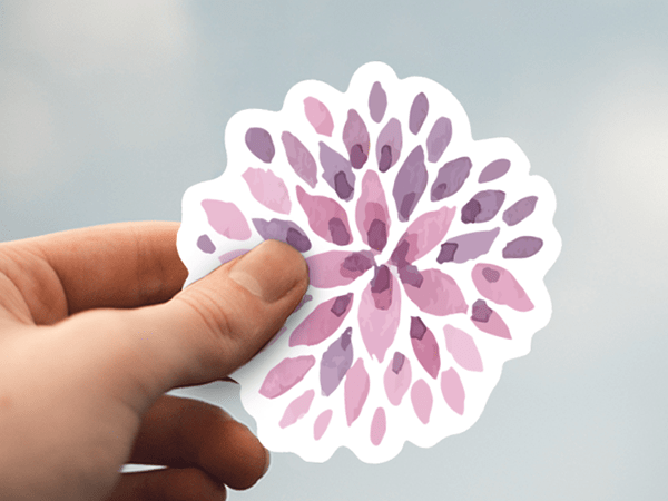 Purple Watercolour Flower