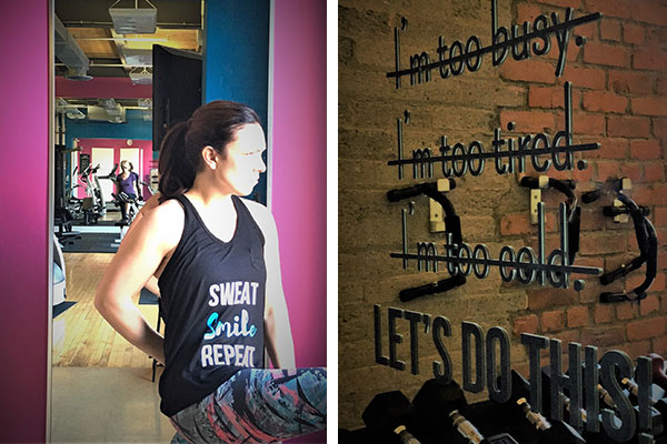 Sweat it out, No excuses mantras