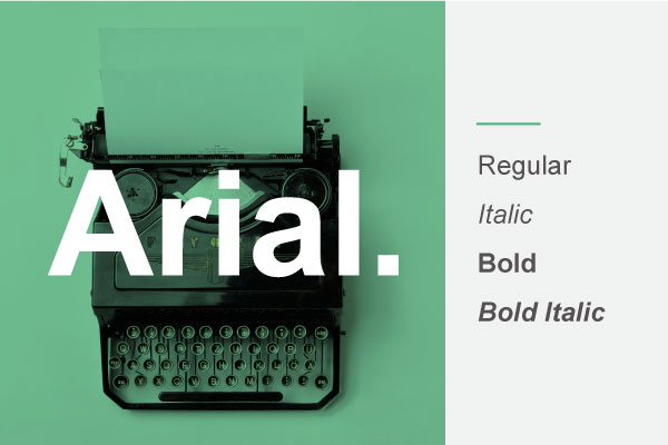 Arial font family