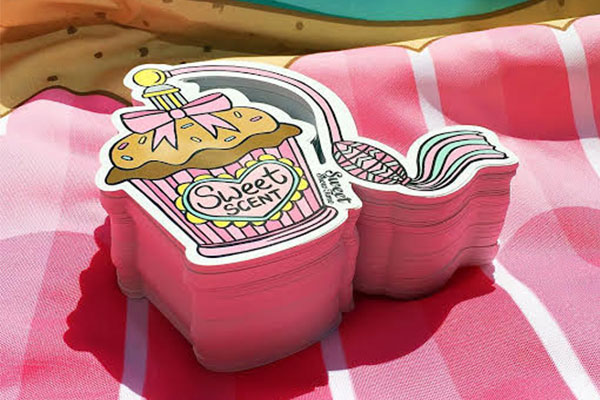 Cupcake custom die-cut sticker