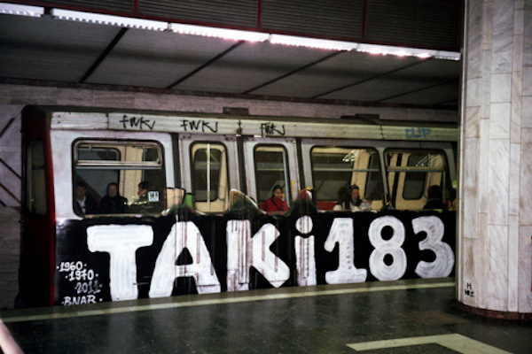 Taki 183 written on a New York City subway