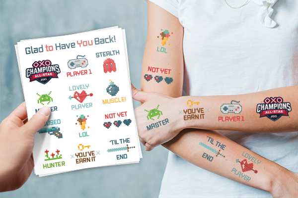 Give employees a break with some fun custom tattoo pages
