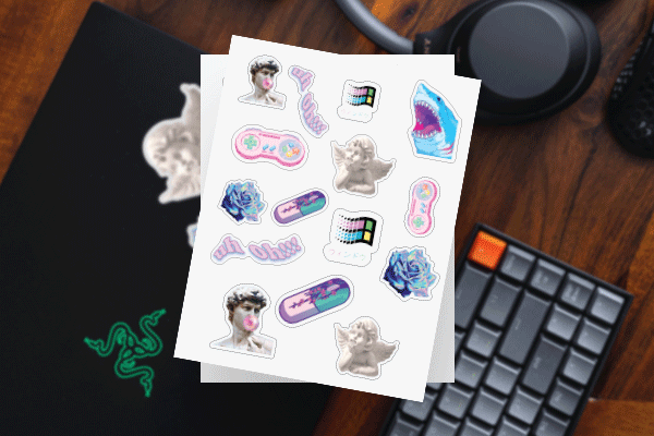 What are aesthetic stickers? - 9 interesting aesthetic sticker ideas for  Gen Z - Custom Stickers - Make Custom Stickers Your Way