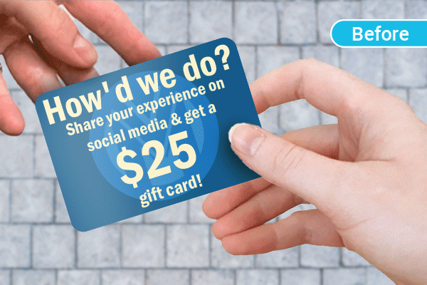 Secure some social media testimonials by including stickers with purchase
