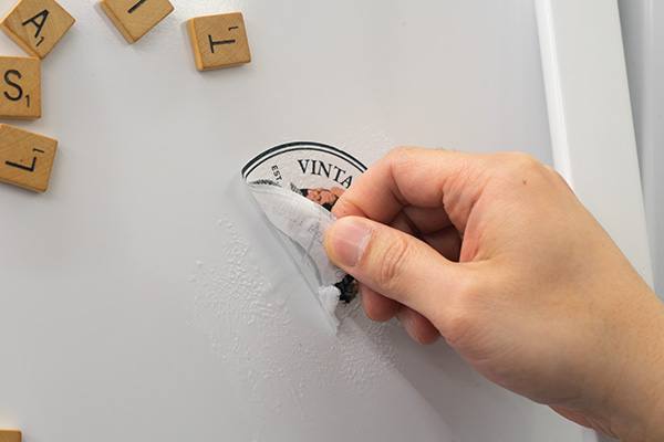 How to remove stickers from a refrigerator.