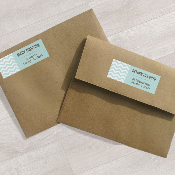 Printed Self Adhesive Sticky Personalised Address Return Sender Post Labels 