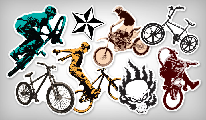 custom bmx stickers