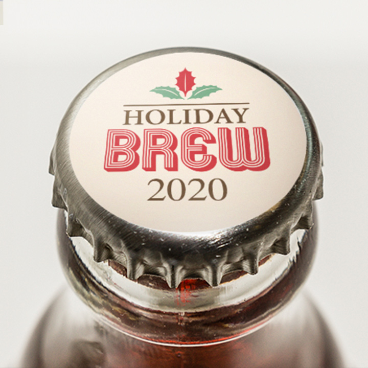 Holiday Beer Cap Labels