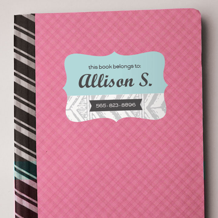 Custom name labels on a notebook