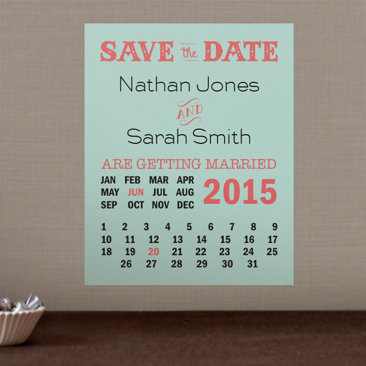 NEW, Free DIY Save The Dates With Calendar Stickers!