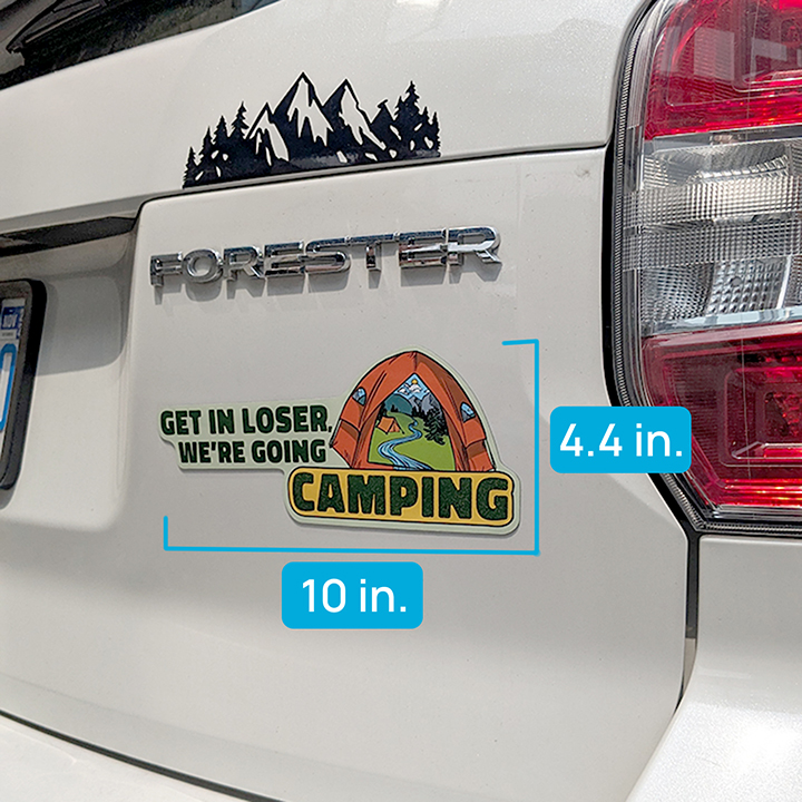 Car magnet in a truck with sizes