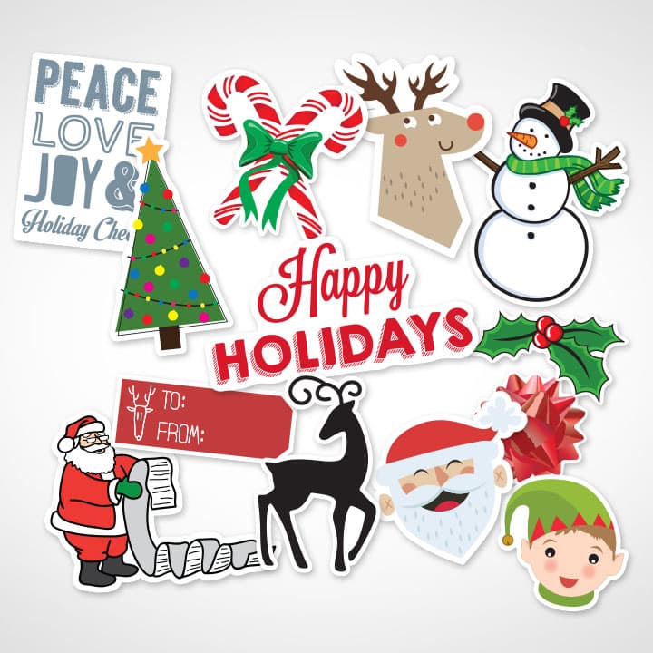 Details about   Personalised Christmas Stickers Your design or name on White rectangles 50-200 