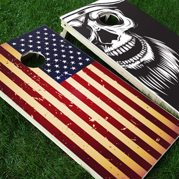 thumbnail image 2 of College Colors Cornhole Decals | ACA Regulation Size 2x4 FT | Peel & Stick Board Graphics 2 of 12