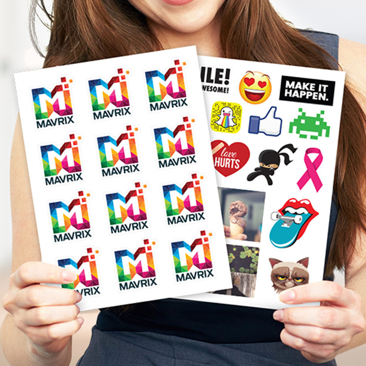 vinyl sticker sheets printed with your design Printing Service 