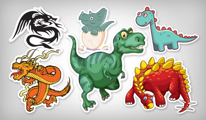 dinosaur dragon stickers stickeryou products stickeryou