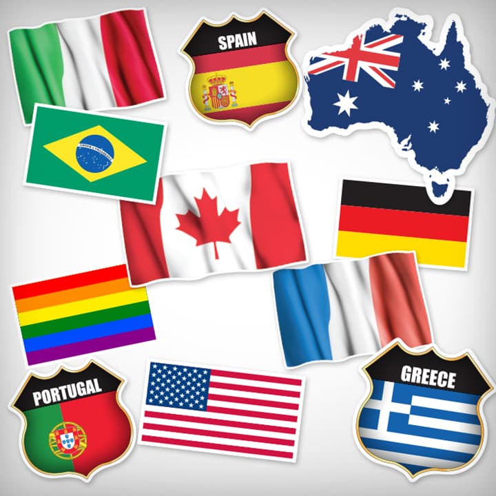 Custom Flag Stickers | 100% Satisfaction Guaranteed