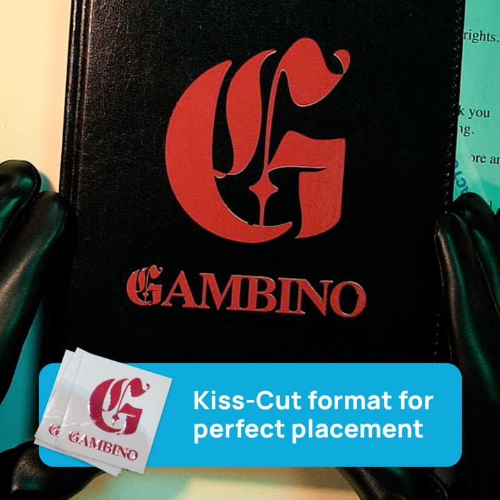 Kiss-cut Format for perfect placement