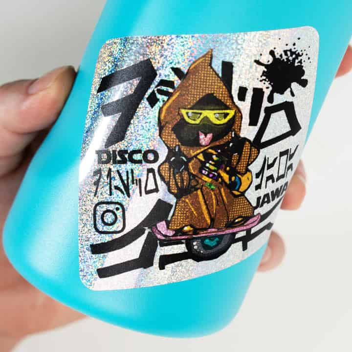 Custom glitter stickers
