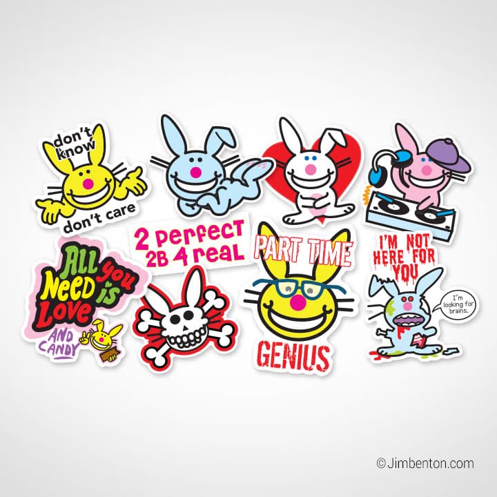 Happy Bunny Hi Eat Me Sticker 