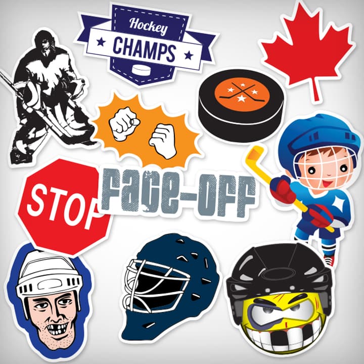 Hockey wall car decal personalized sticker,custom Hockey sticks helmet sticker 