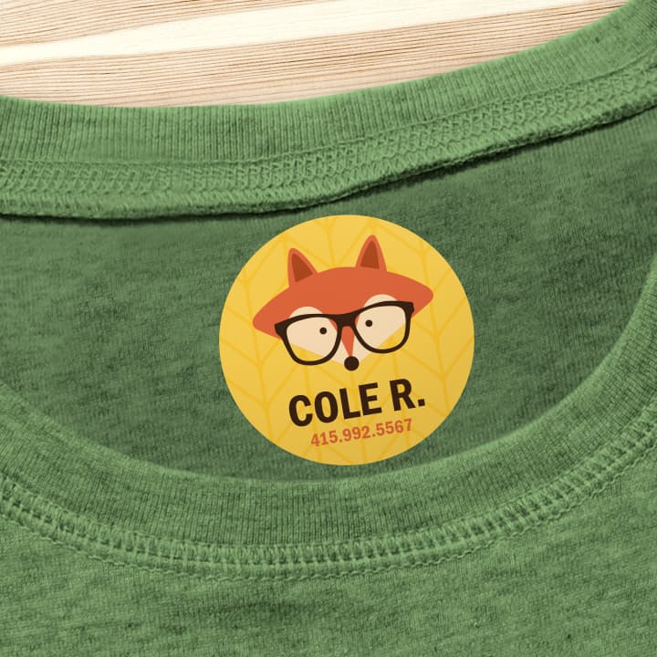 Custom Iron-On Clothing Labels for Kids