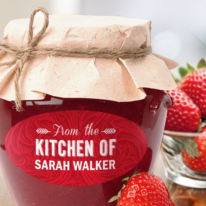 Strawberry Jam Jar Labels