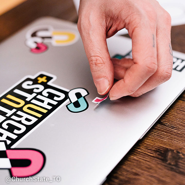 what are laptop stickers made of