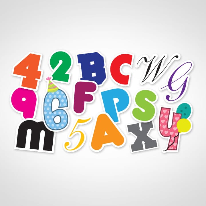 Letter & Number Stickers 
