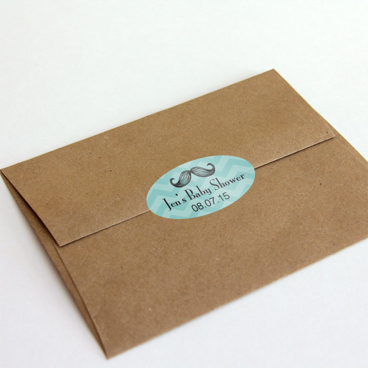 Oval shape stickers, custom envelope stickers and labels