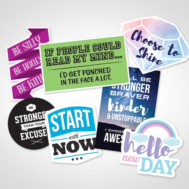 Quote & Motivational Stickers | Quality Guaranteed