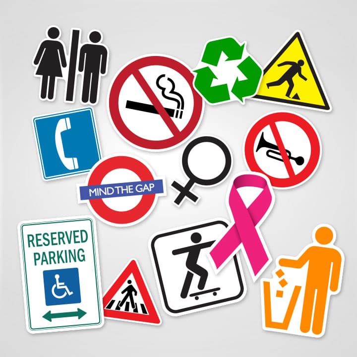 Sign & Symbol Stickers 
