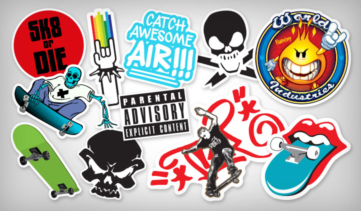 Skateboard stickers