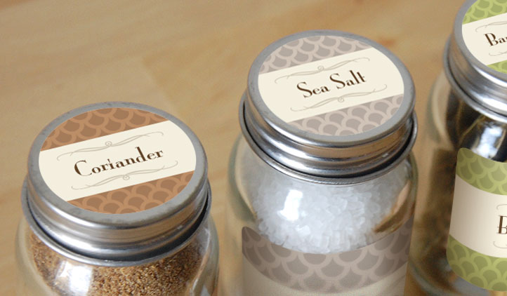 personalized spice jars
