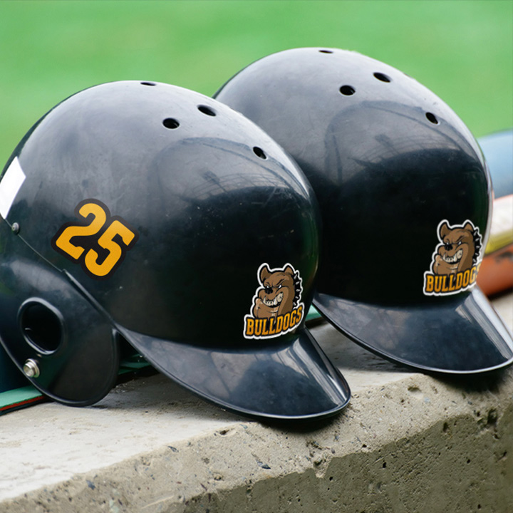 Baseball Helmet Stickers, Baseball Helmet Numbers