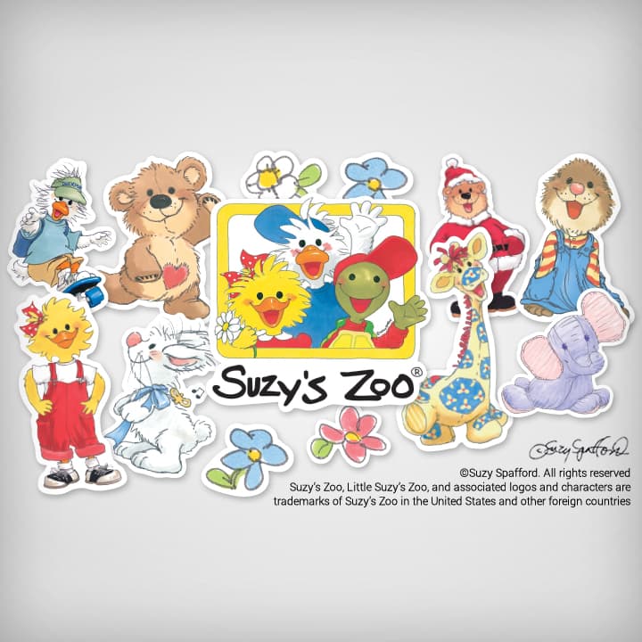 You Choose Suzy's Zoo MISC LARGE *SCHOOL* STICKER Sheets #SZ-09 