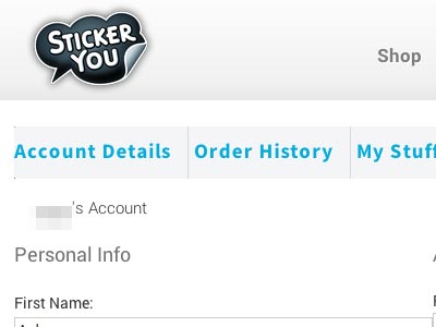 Your StickerYou Account